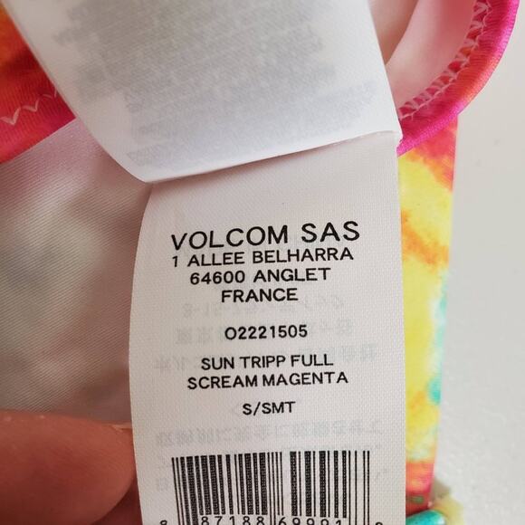 Volcom Sun Tripp Full Swim Bottom Tie Dye Bikini Adjustable Womens Size S NEW - Picture 8 of 10